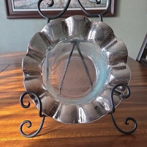 Annie Glass Ruffled Dip Bowl